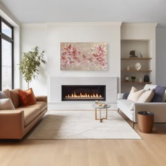 Dancing with Flowers - Large Scale Abstract Textural Acrylic Painting on Canvas