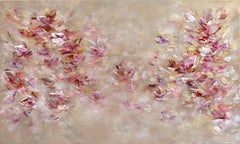 Dancing with Flowers - Large Scale Abstract Textural Acrylic Painting on Canvas