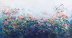 Emotions in Color - Colorful Blue Teal Abstract Floral Painting