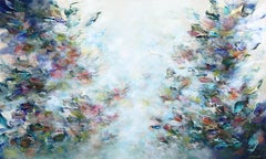 Ethereal Freedom - Large Abstract Blue Tone Textural Acrylic Painting on Canvas