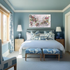 Flowing Creativity - Large Abstract Romantic Textural Acrylic Painting on Canvas