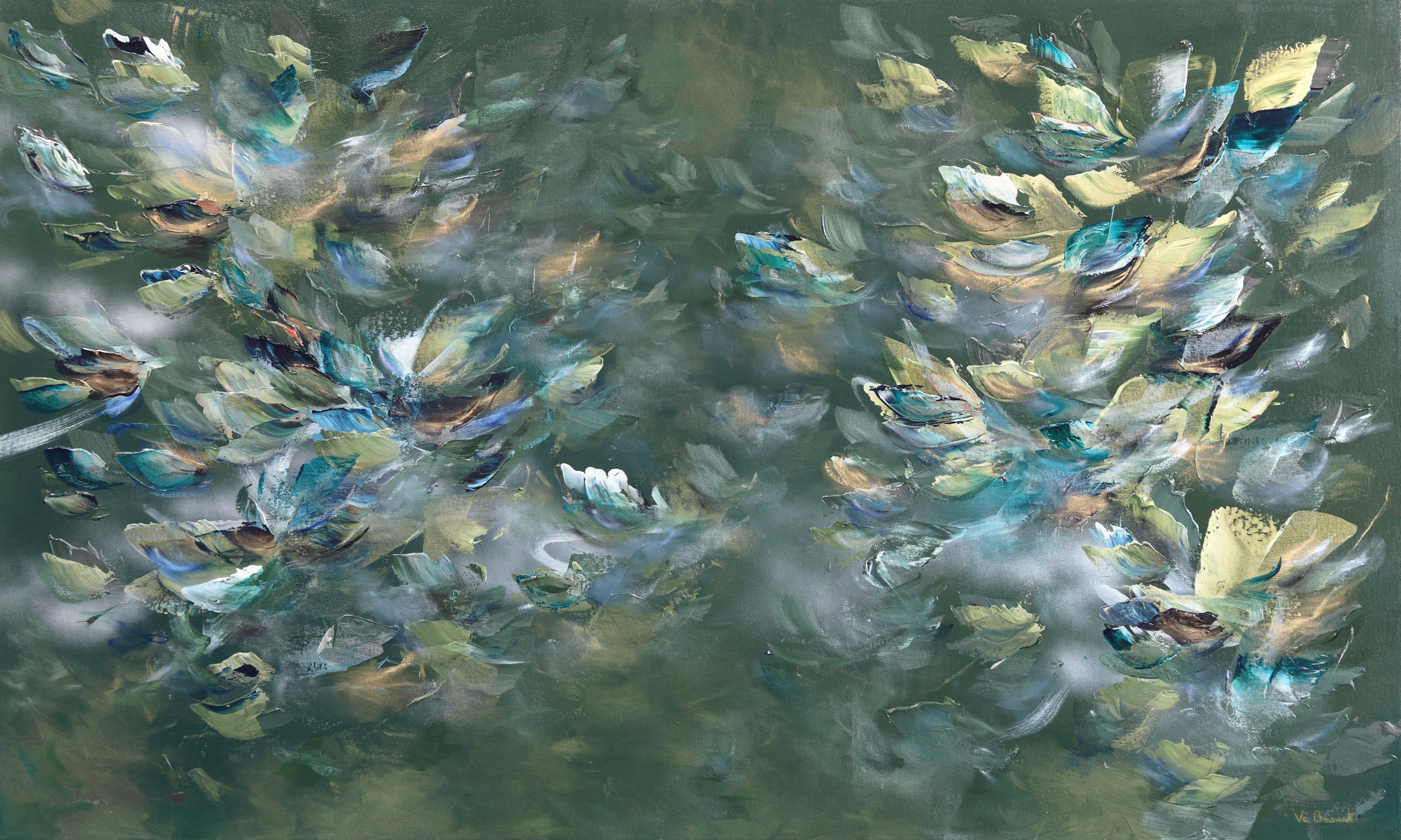 Forest Party - Large Abstract Earthy Tone Textural Acrylic Painting on Canvas - Mixed Media Art by Vè Boisvert