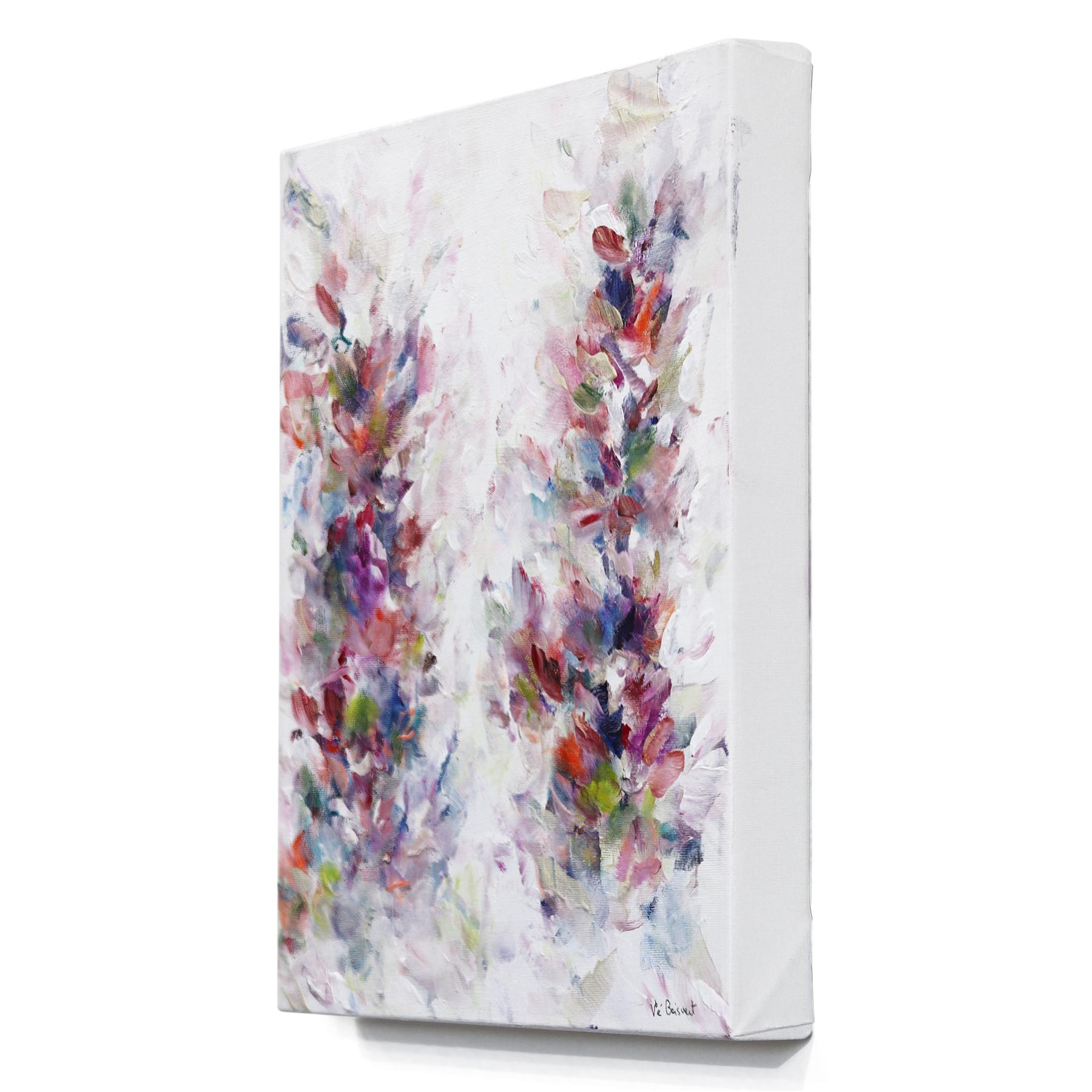 Freedom – Buntes abstraktes geblümtes Gemälde im Angebot 1