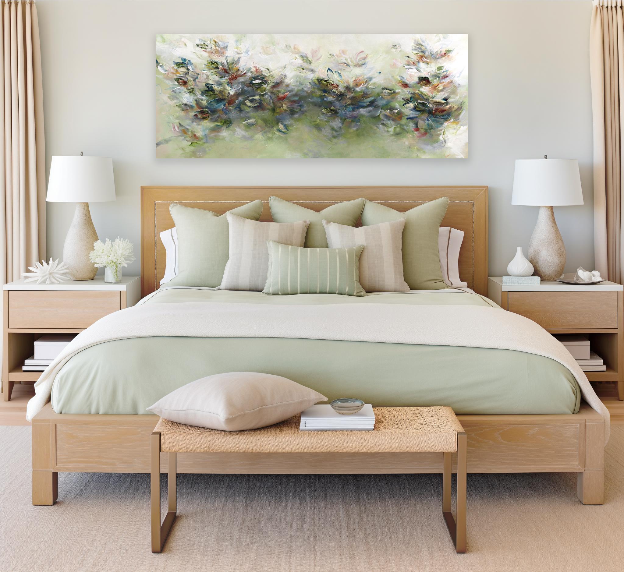 Drawing inspiration from an immersive and impressionistic interpretation of nature, Canadian artist Vé Boisvert paints textural original artworks that capture the fleeting effects of light and color expressed in the ephemeral qualities of her