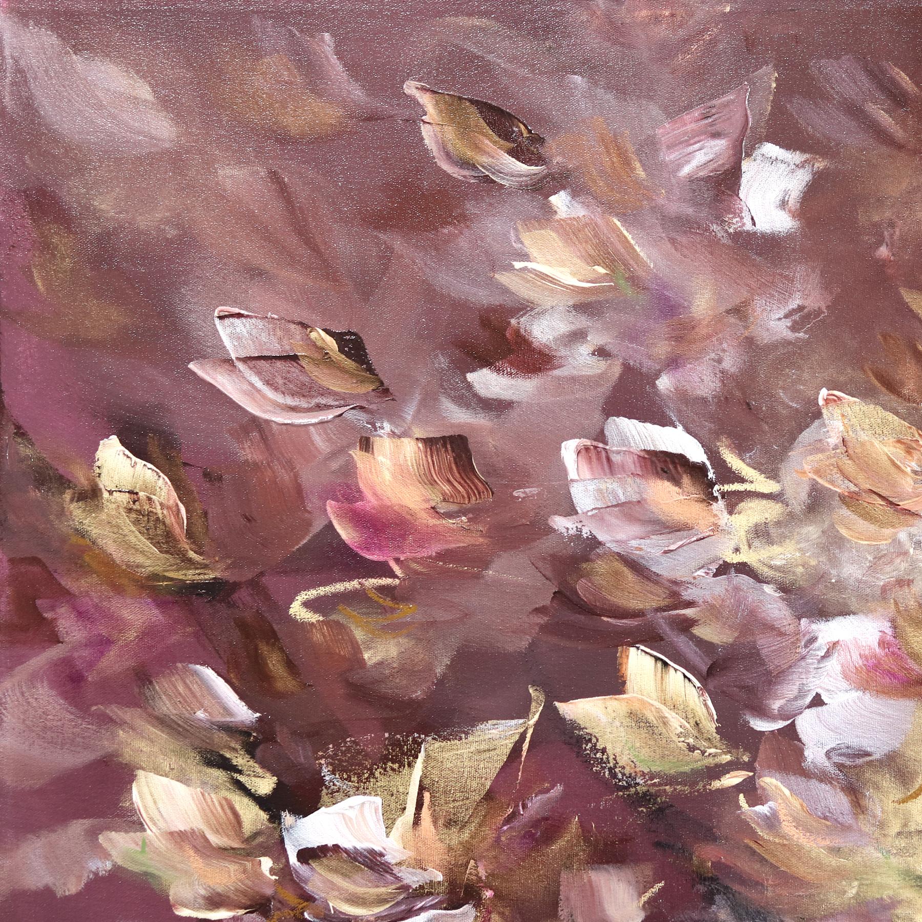 Heart of Courage – üppiges, strukturiertes, abstraktes Originalgemälde mit geschichteten Farbtönen (Abstrakt), Painting, von Vè Boisvert