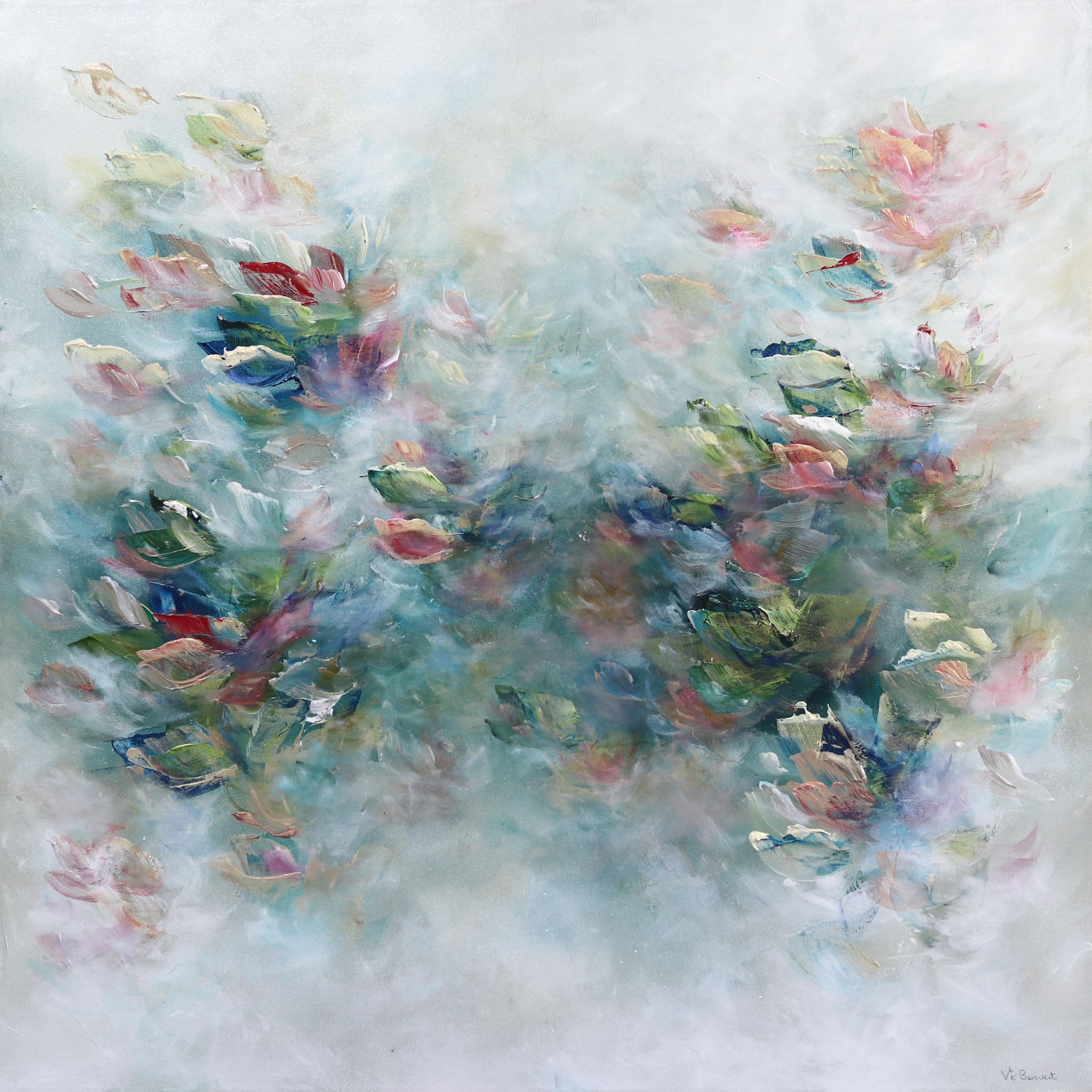 Vè Boisvert Abstract Painting – La Force Eternelle – Träumendes abstraktes geblümtes Gemälde