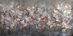 La Medecine du Coeur - Romantic Feminine Soft Textural Floral Abstract Painting