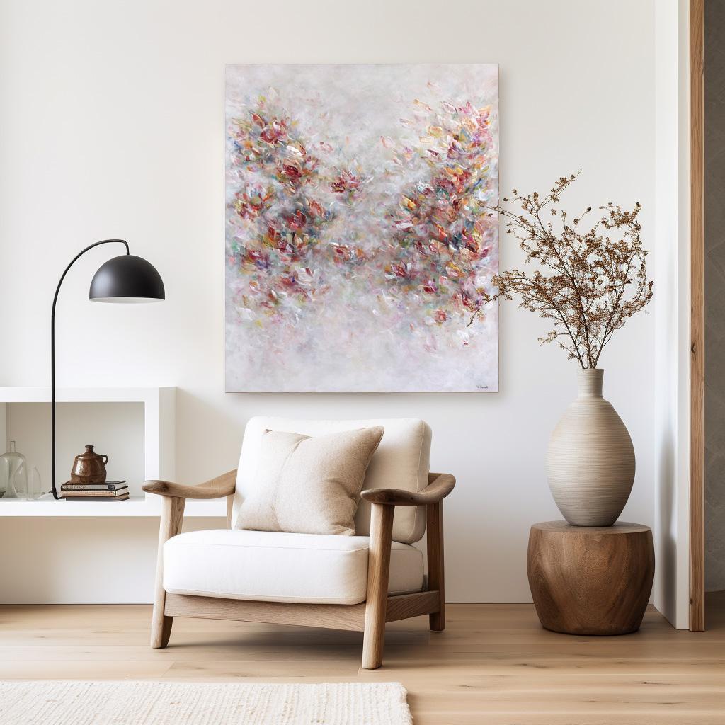 Drawing inspiration from an immersive and impressionistic interpretation of nature, Canadian artist Vé Boisvert paints textural original artworks that capture the fleeting effects of light and color expressed in the ephemeral qualities of her