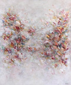 Libre et Lumineuse - Soft Abstract Dreamy Floral Landscape Painting