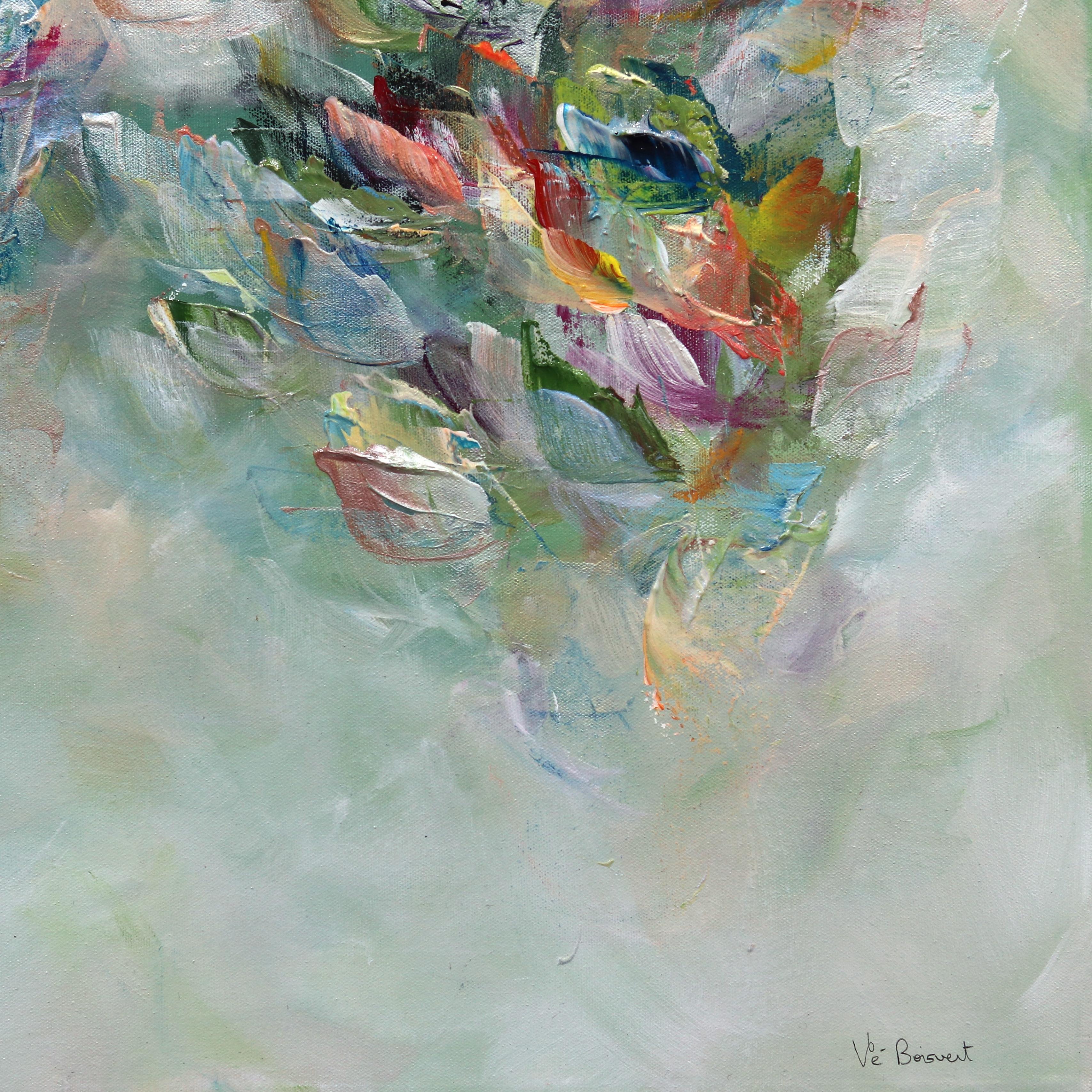 Luxury of the Wilderness - Soft Abstract Floral Landscape Painting For Sale 1