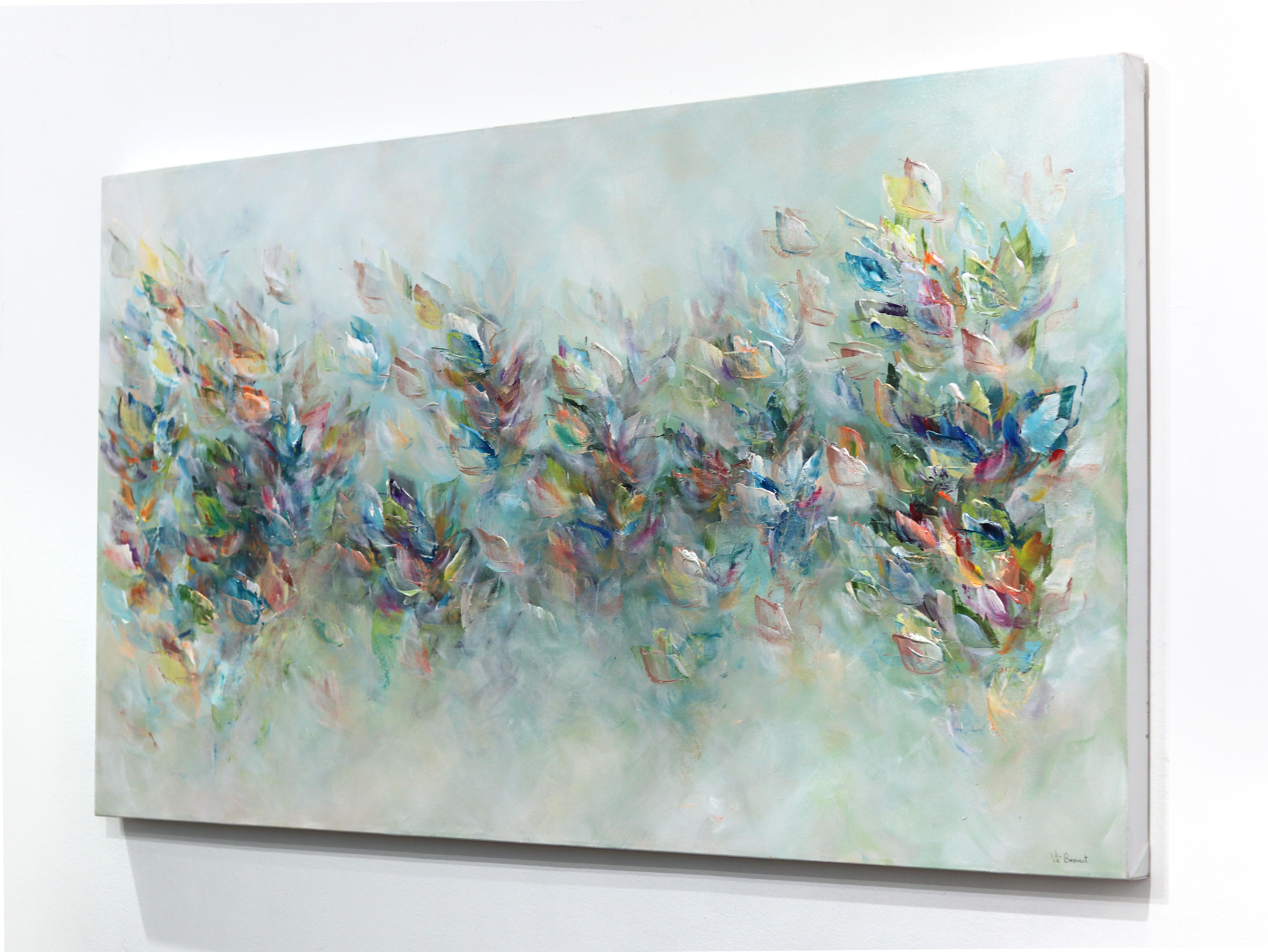 Luxury of the Wilderness - Soft Abstract Floral Landscape Painting For Sale 2