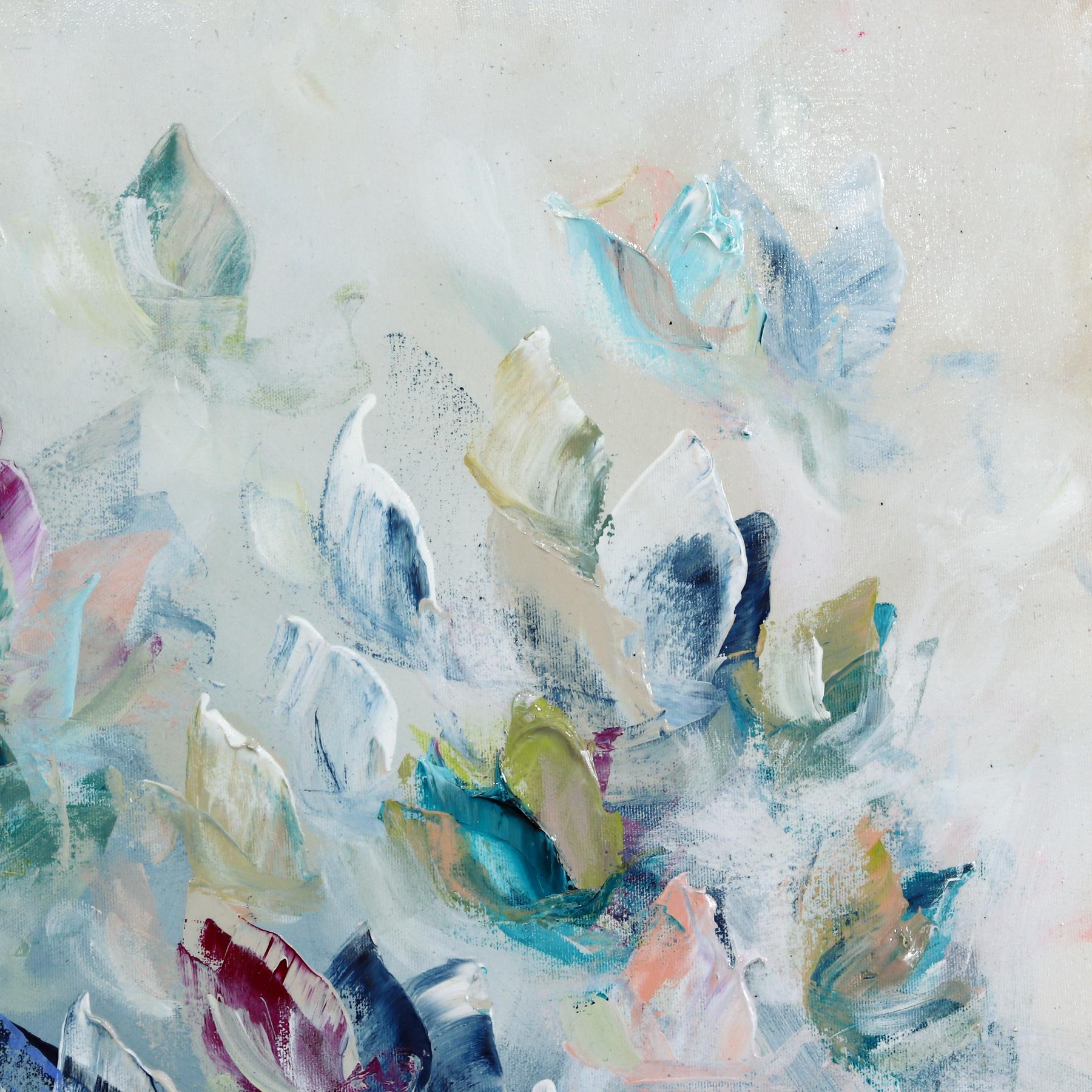 Poetry Of The Sky - Soft Abstract Floral Painting 1