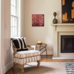 Sailing In The Nympheas - Red Copper Gold Abstract Floral Landscape Painting