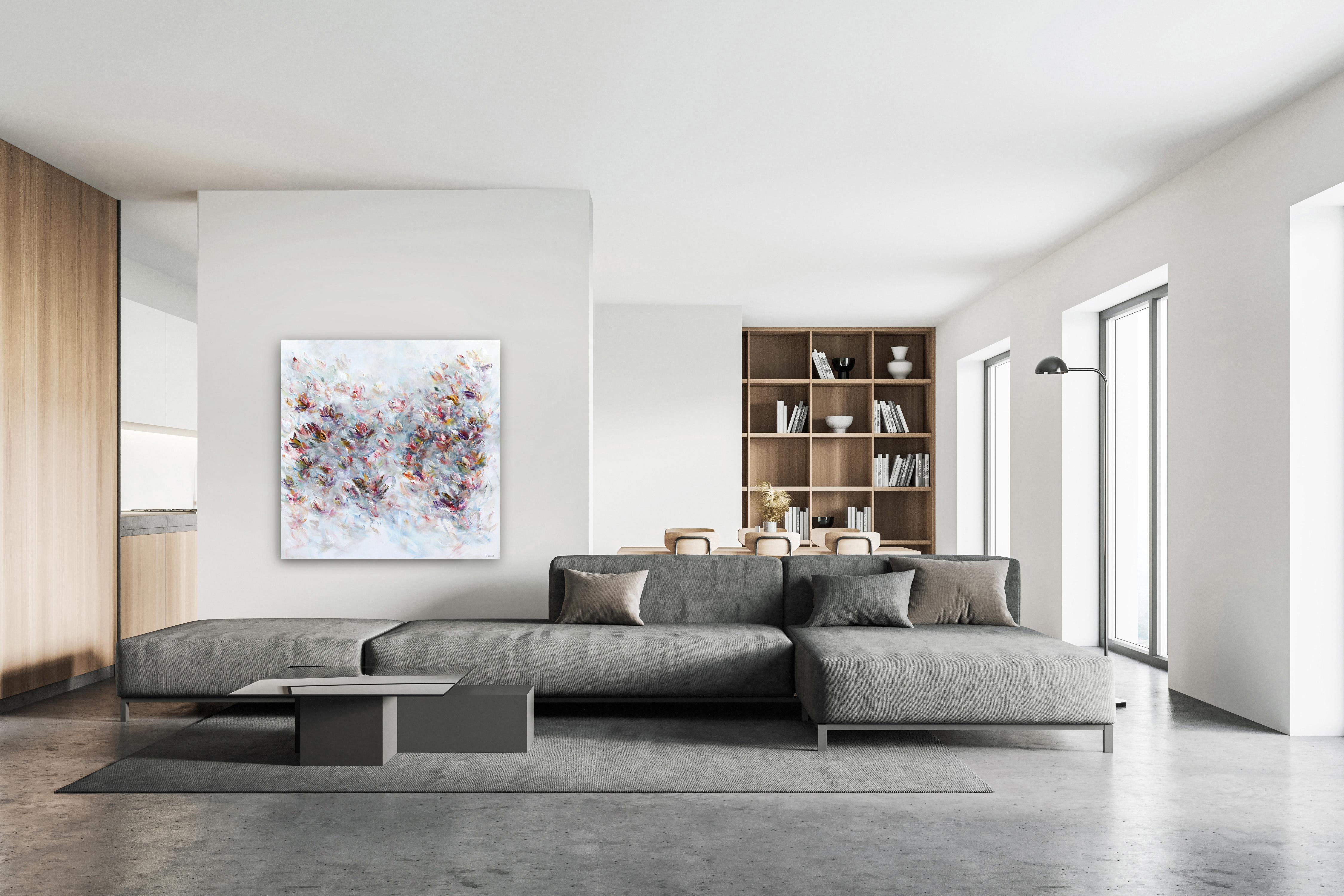 L'amore per se stessi è lusso - Pittura astratta morbida di paesaggio floreale - Art Astratto di Vè Boisvert
