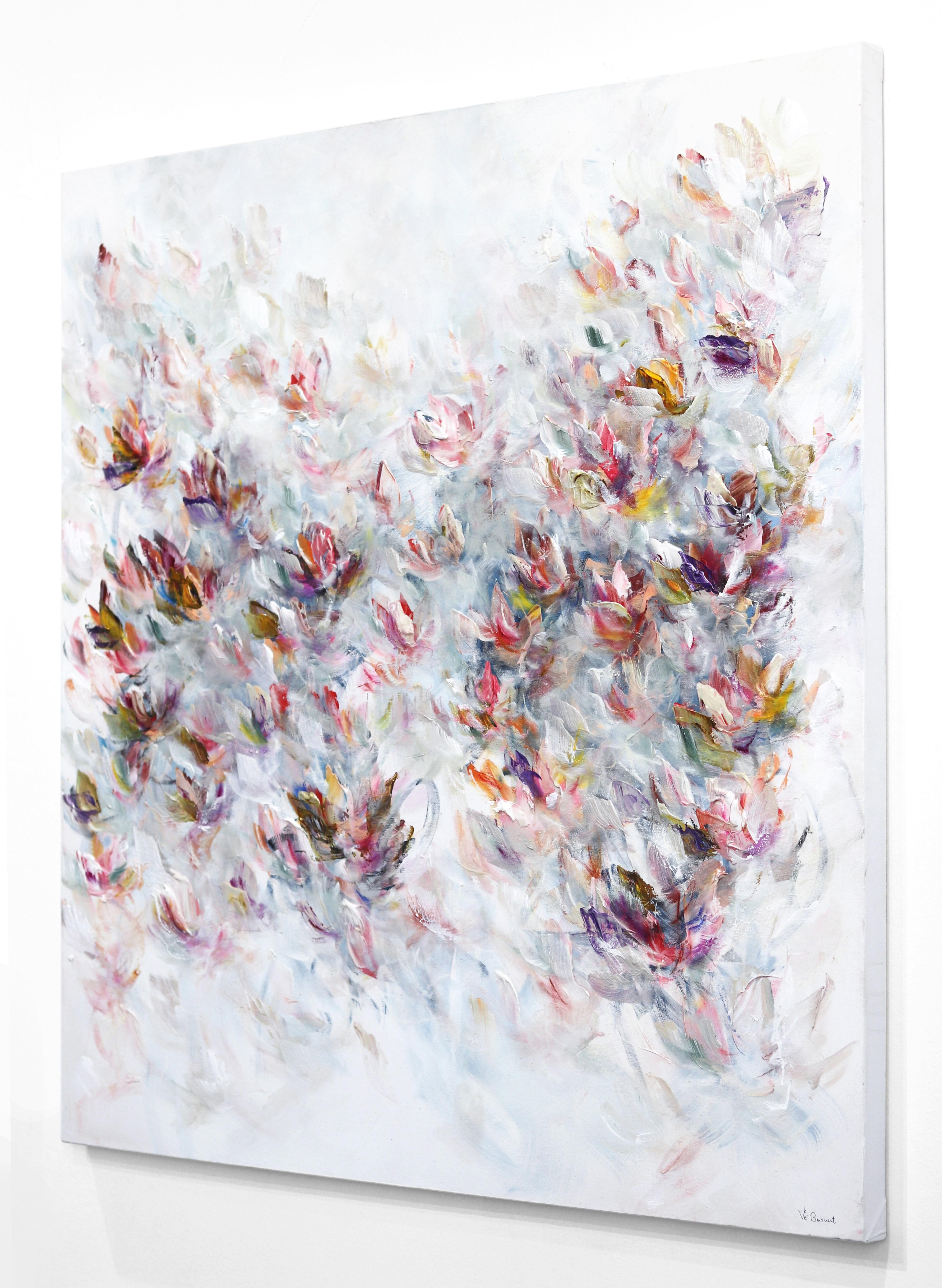 Self-Love is Luxury - Soft Abstract Floral Landscape Painting For Sale 2