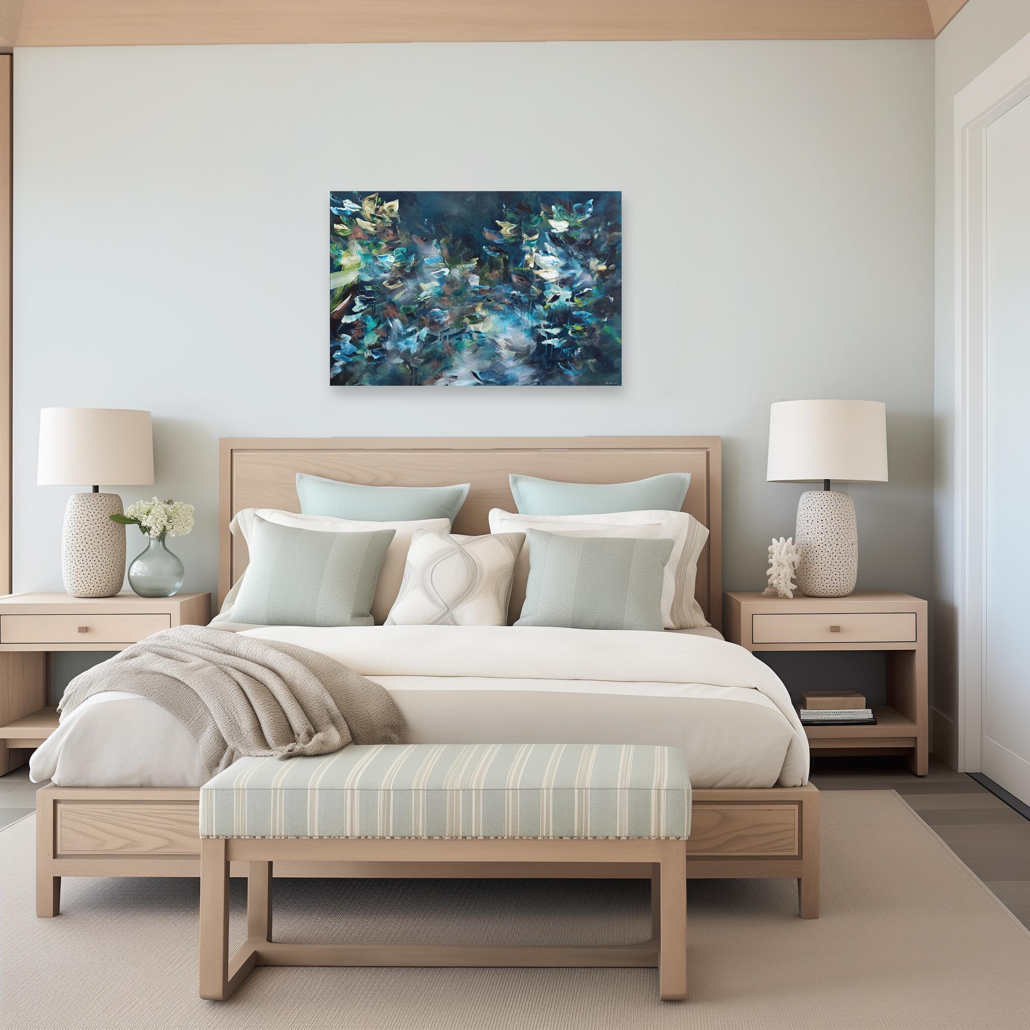 Drawing inspiration from an immersive and impressionistic interpretation of nature, Canadian artist Vé Boisvert paints textural original artworks that capture the fleeting effects of light and color expressed in the ephemeral qualities of her