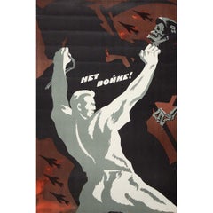 1970 Soviet propaganda poster by V. Briskin - “No to war!”