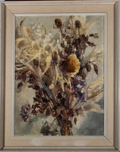 V. Curtis - 1973 Oil, Dried Flowers