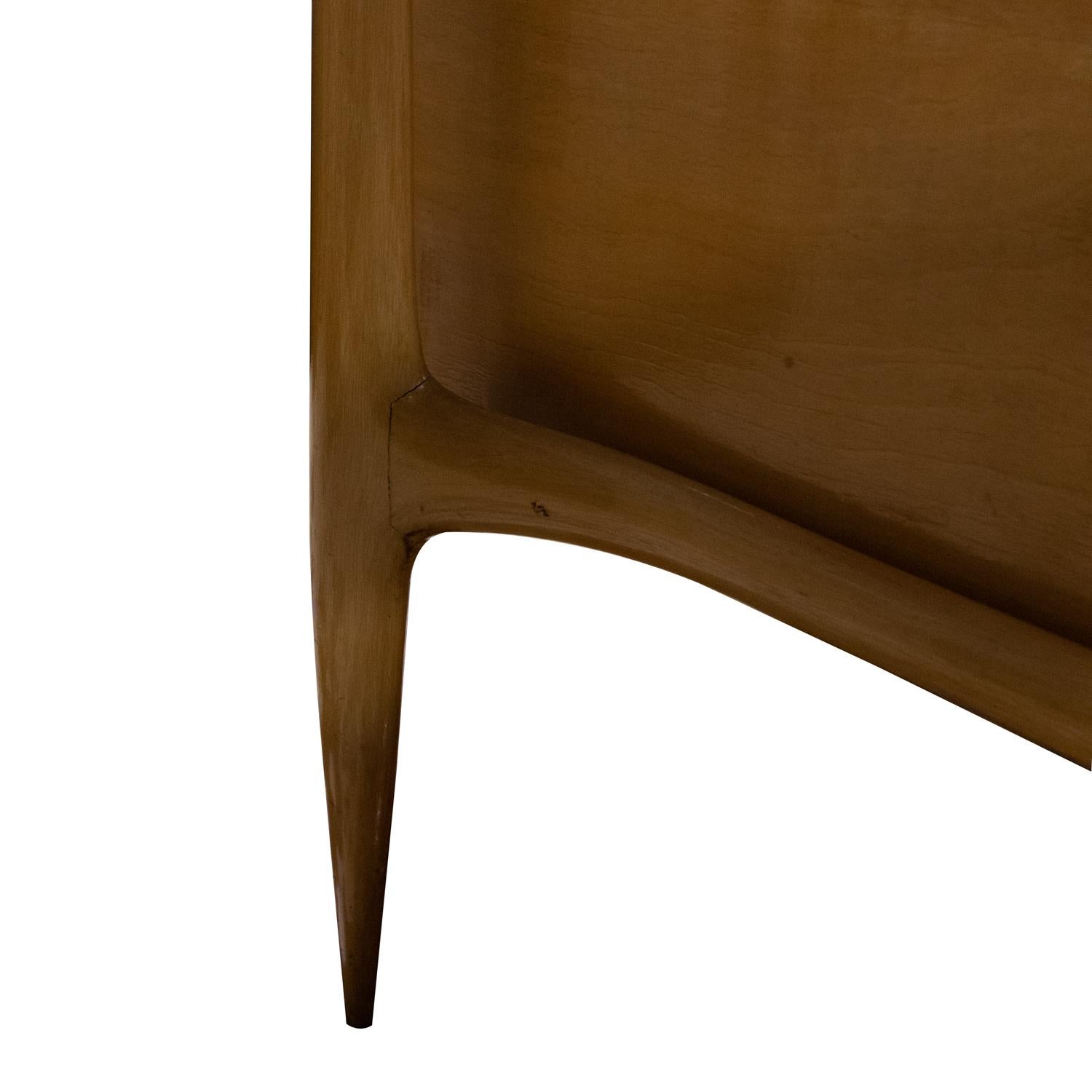 V. Dassi Drawers Maple Wood and Curved Marble Mid-Century Modern, Italy, 1950s For Sale 1