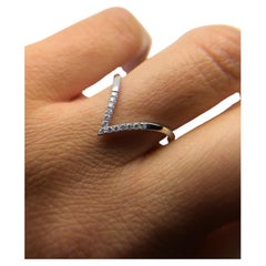 V anillo diamante platino VS diamantes alianza tamaño 8 anillo pulgar