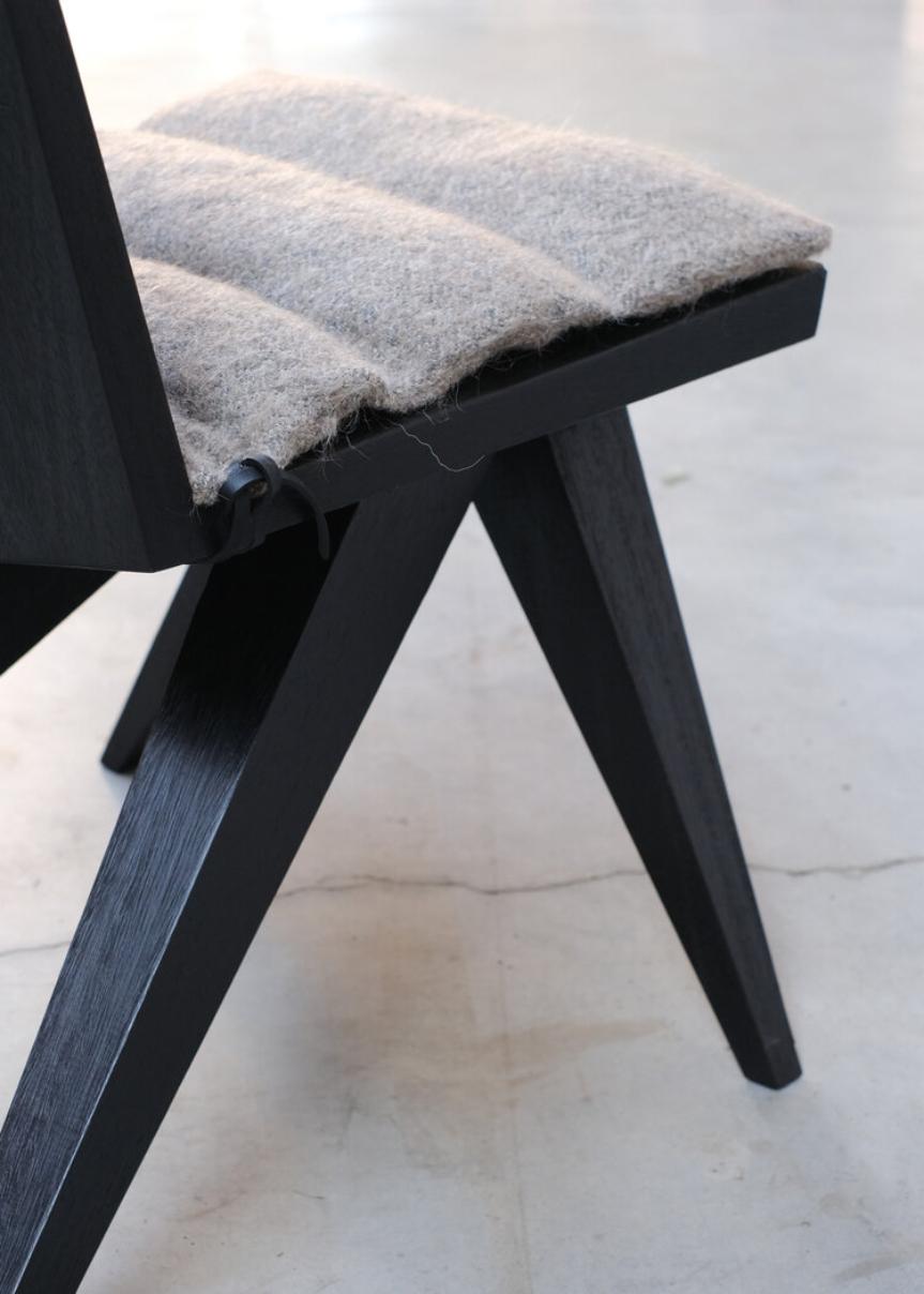 arno black wood side chair