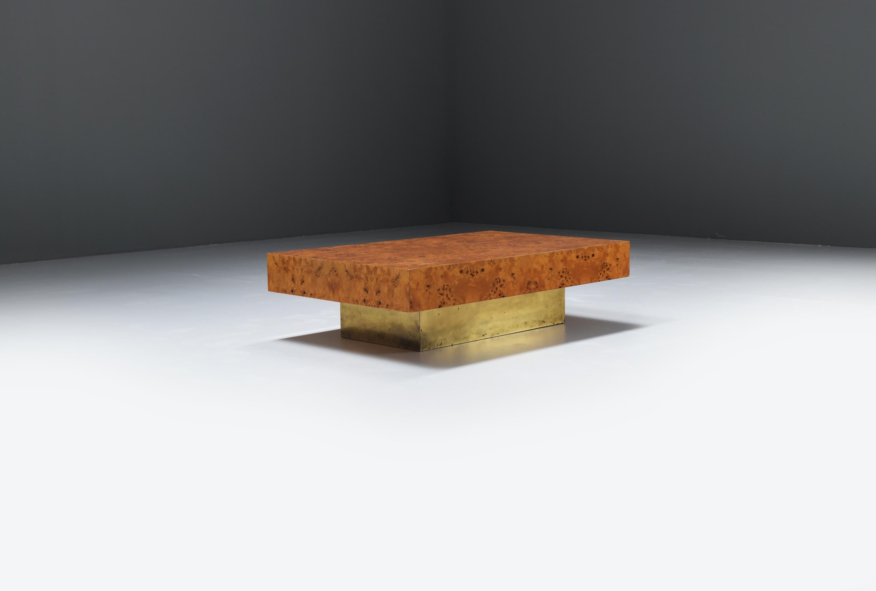 Mid-Century Modern Table basse vintage attribuée à Jean-Claude Mahey pour Roche Bobois