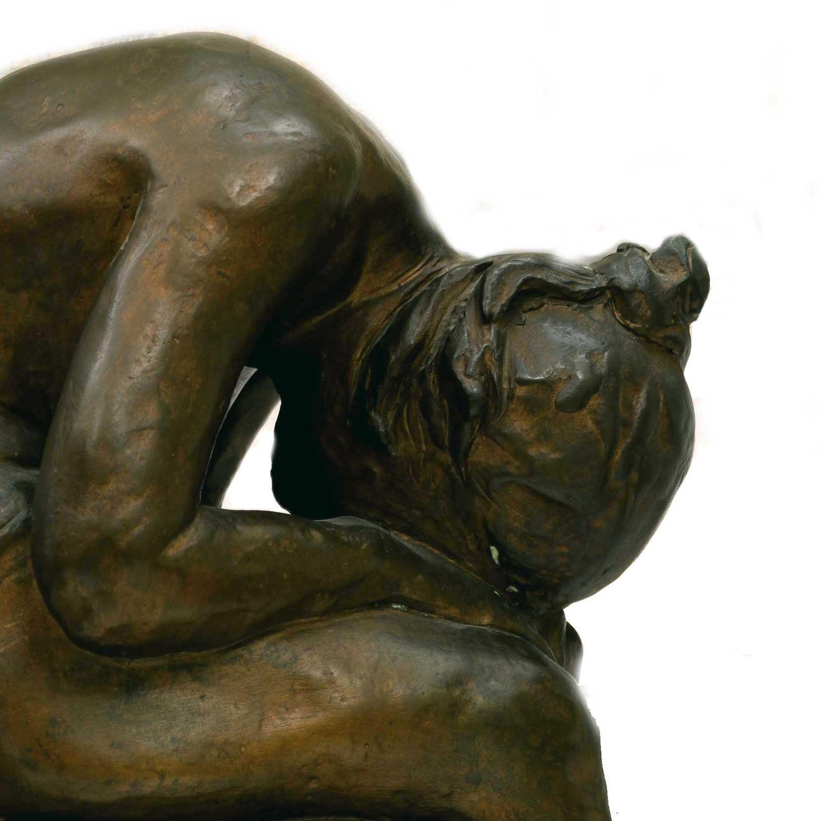 BALLERINA - Bronze Sculpture by Giggiano Borriello - Gold Figurative Sculpture by V. Giggiano Borriello