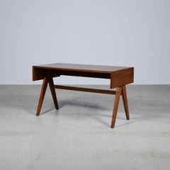 V-leg Student desk by Pierre Jeanneret for Chandigarh, India, Circa 1960