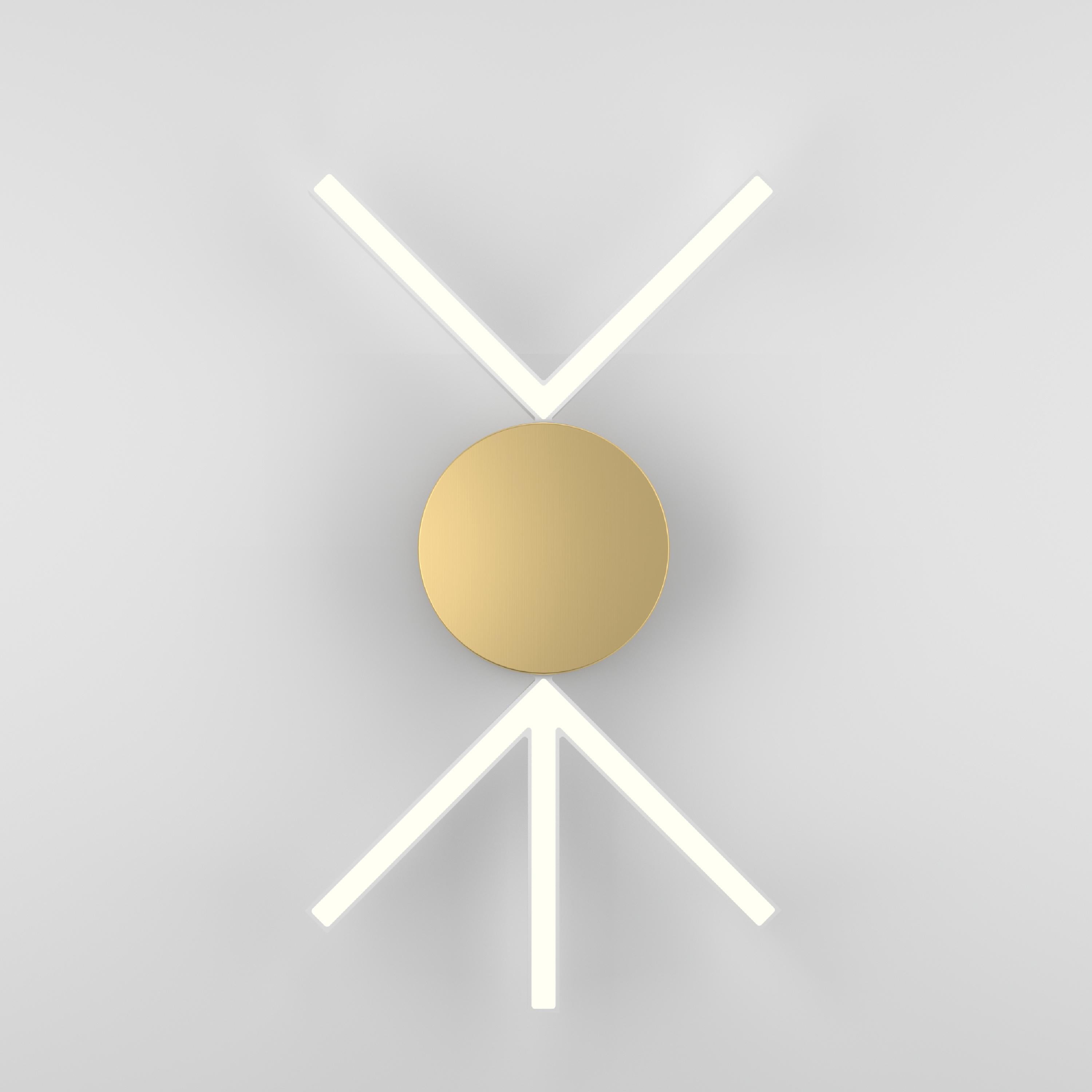 V Lights Nickel Wandleuchte I von Atelier Areti im Angebot 1