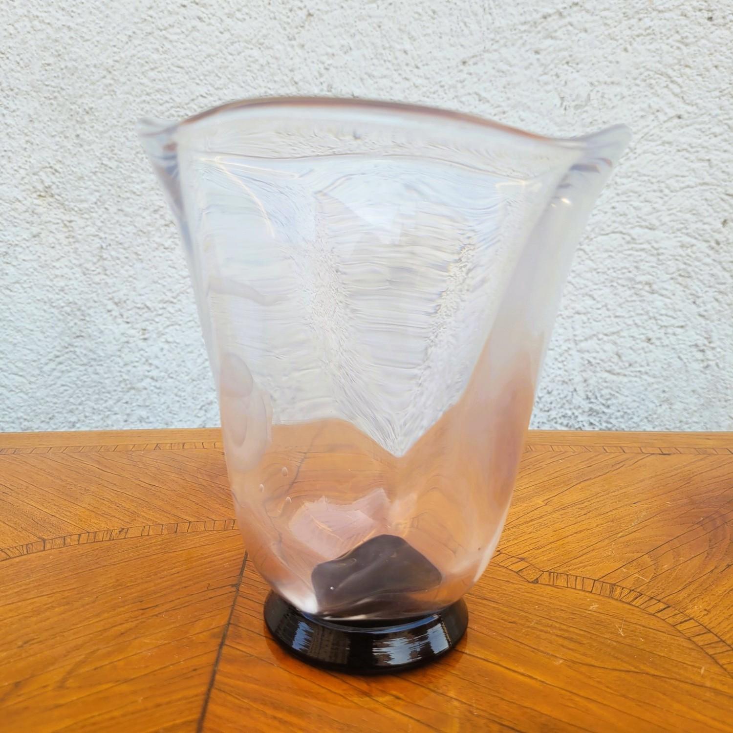 Glass V Lindstrand - Orrefors, Mermaid Vase, 20th Century For Sale