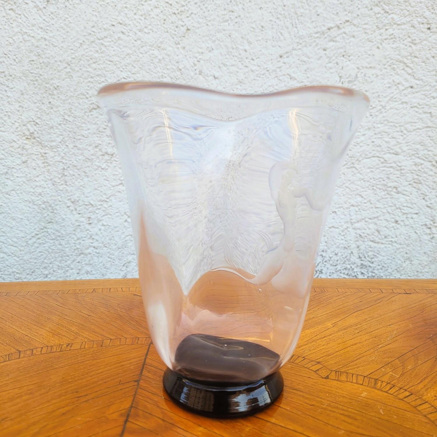 V Lindstrand - Orrefors, Mermaid Vase, 20th Century For Sale 1