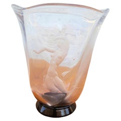 Vintage V Lindstrand - Orrefors, Mermaid Vase, 20th Century
