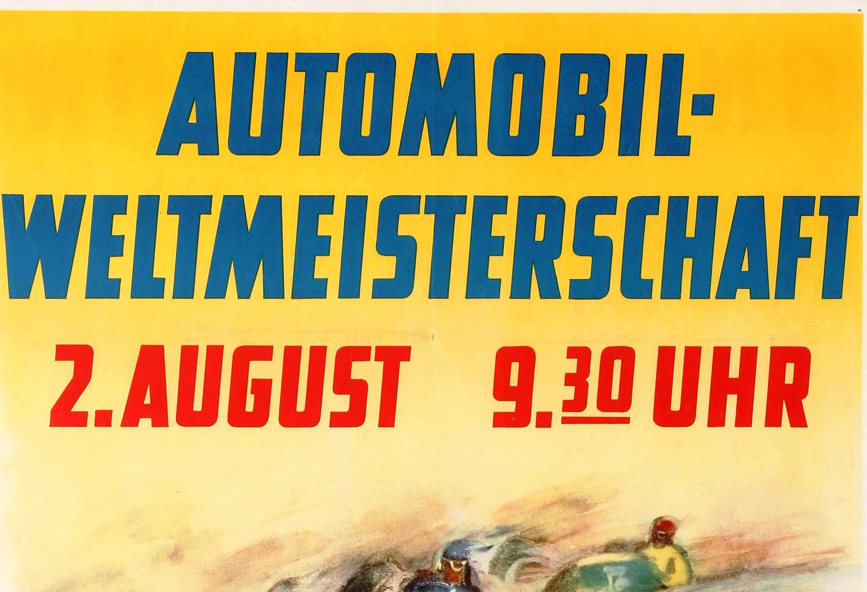 Póster Original Vintage Grand Prix F1 Motor Sport Weltmeisterschaft Nurburgring - Print de V. Mundorff
