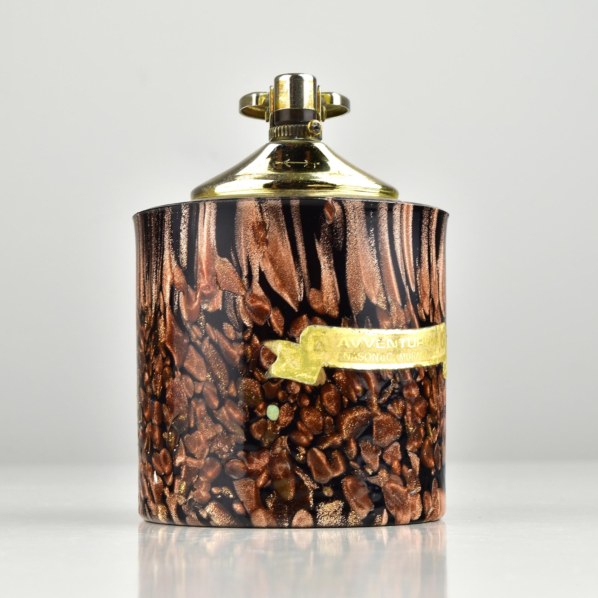 V.  Nason & C.  Aventurina Tischfeuerzeug Vintage Mid-Century Modern Design (Italienisch) im Angebot