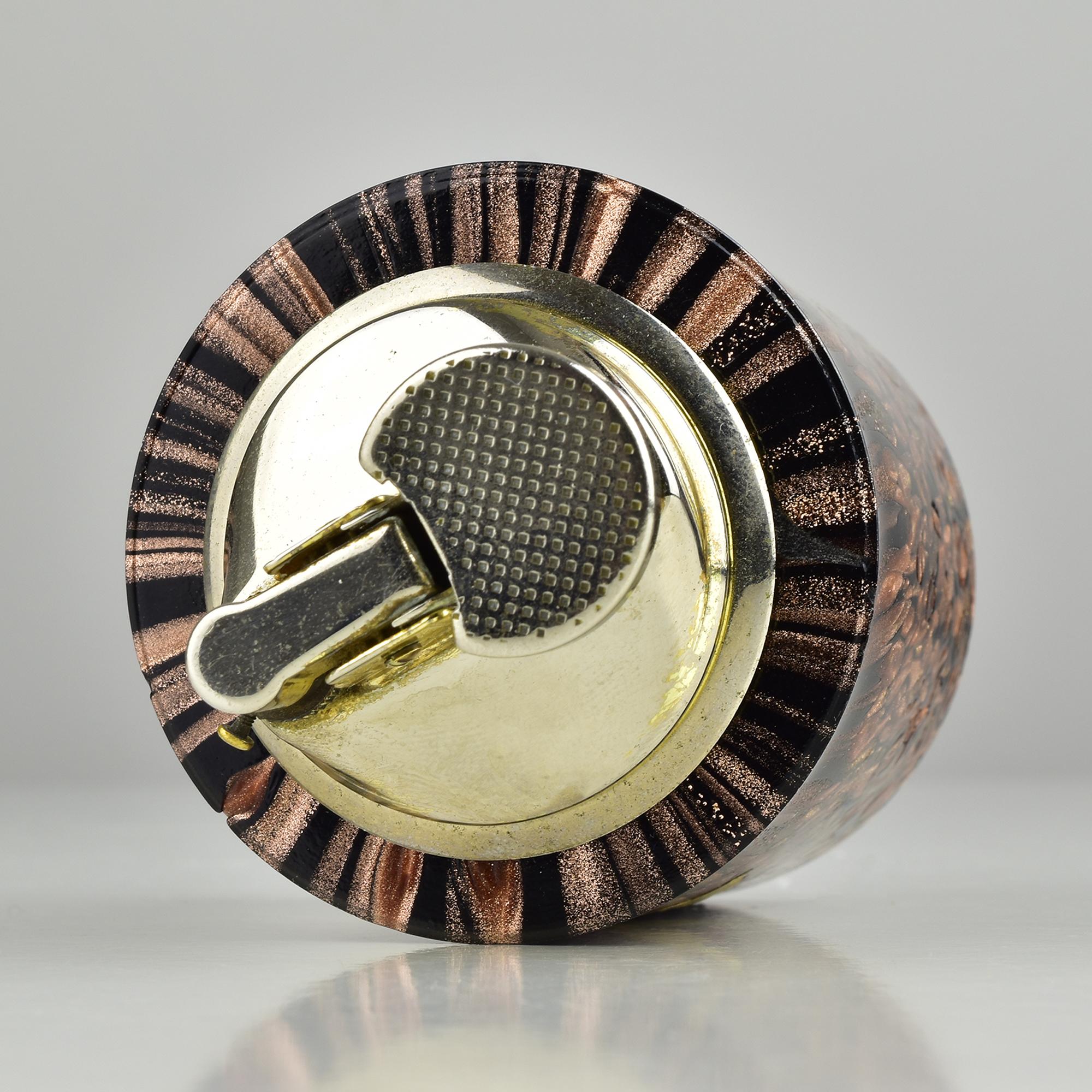 V.  Nason & C.  Aventurina Tischfeuerzeug Vintage Mid-Century Modern Design (Metall) im Angebot