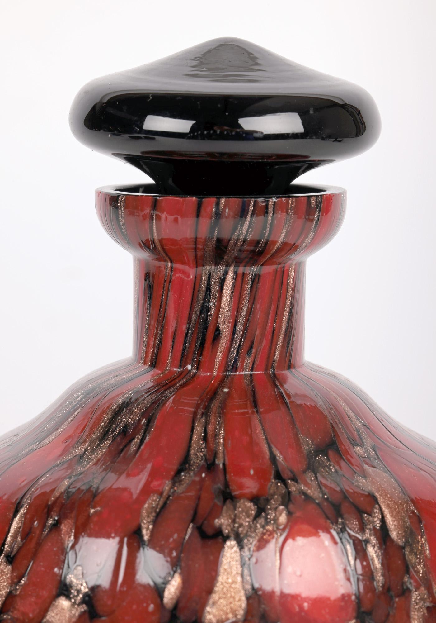V Nason & C Murano Avventurina Glass Liqueur Set For Sale 5