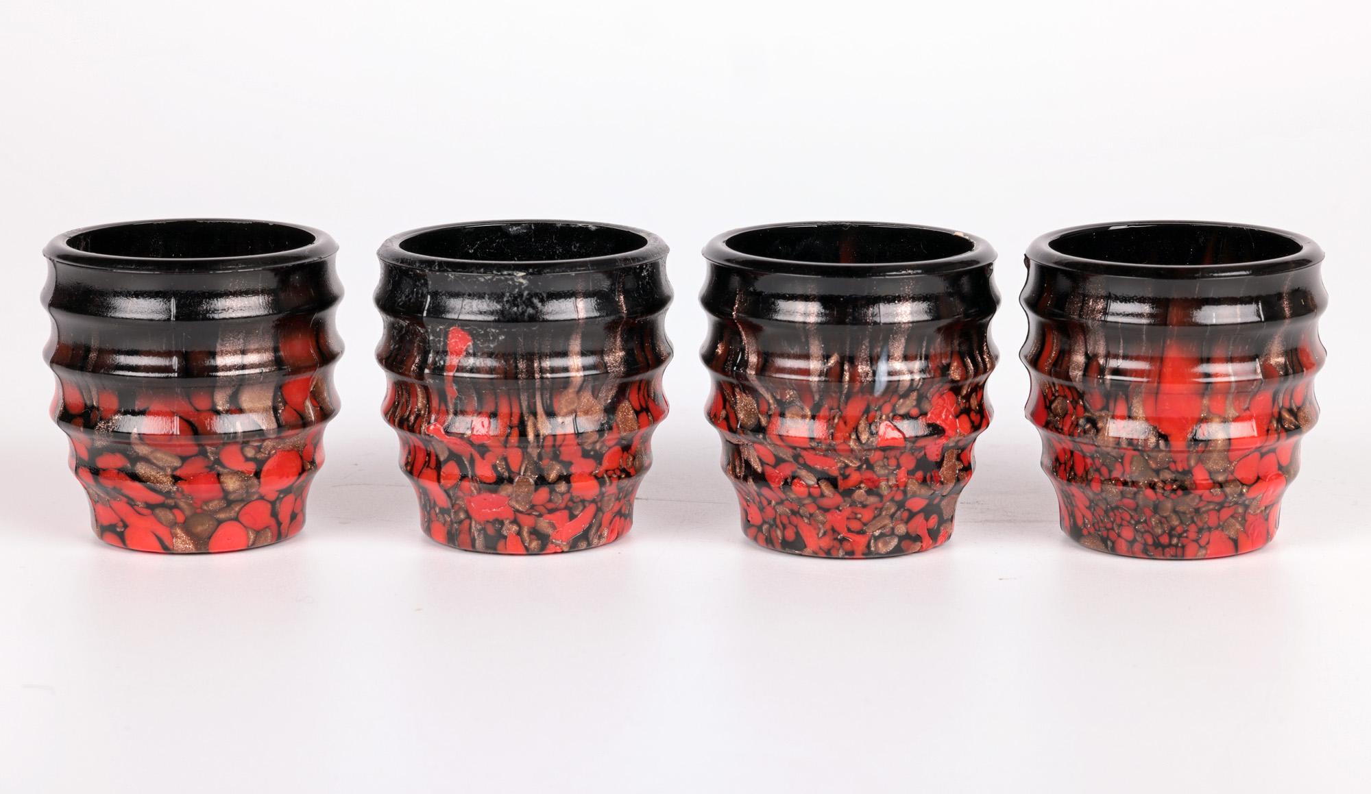 V Nason & C Murano Avventurina Glass Liqueur Set For Sale 6