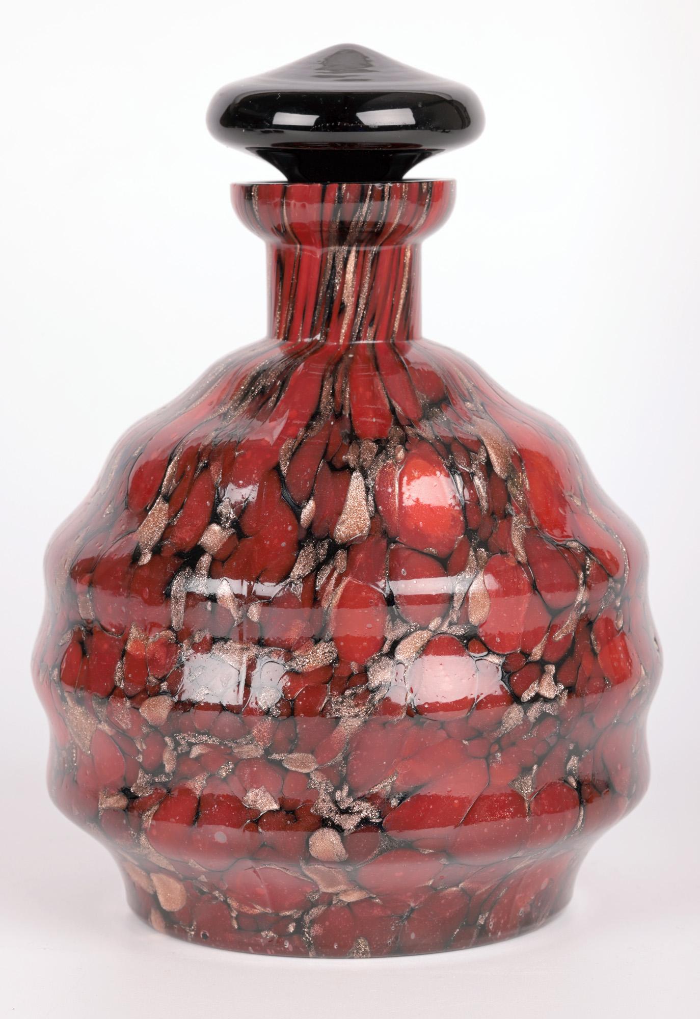 V Nason & C Murano Avventurina Glass Liqueur Set For Sale 7