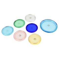 V. Nason & C. Murano Glass Coaster Set of 7 Vintage
