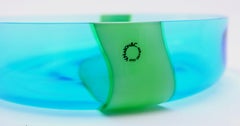 V. Nason & C. of Italy Blue and Green Murano Glass Bowl