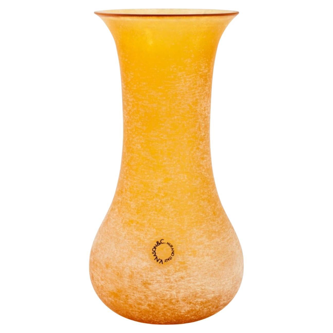Vase vénitien en verre de Murano de V. Nason & C, vers 1980