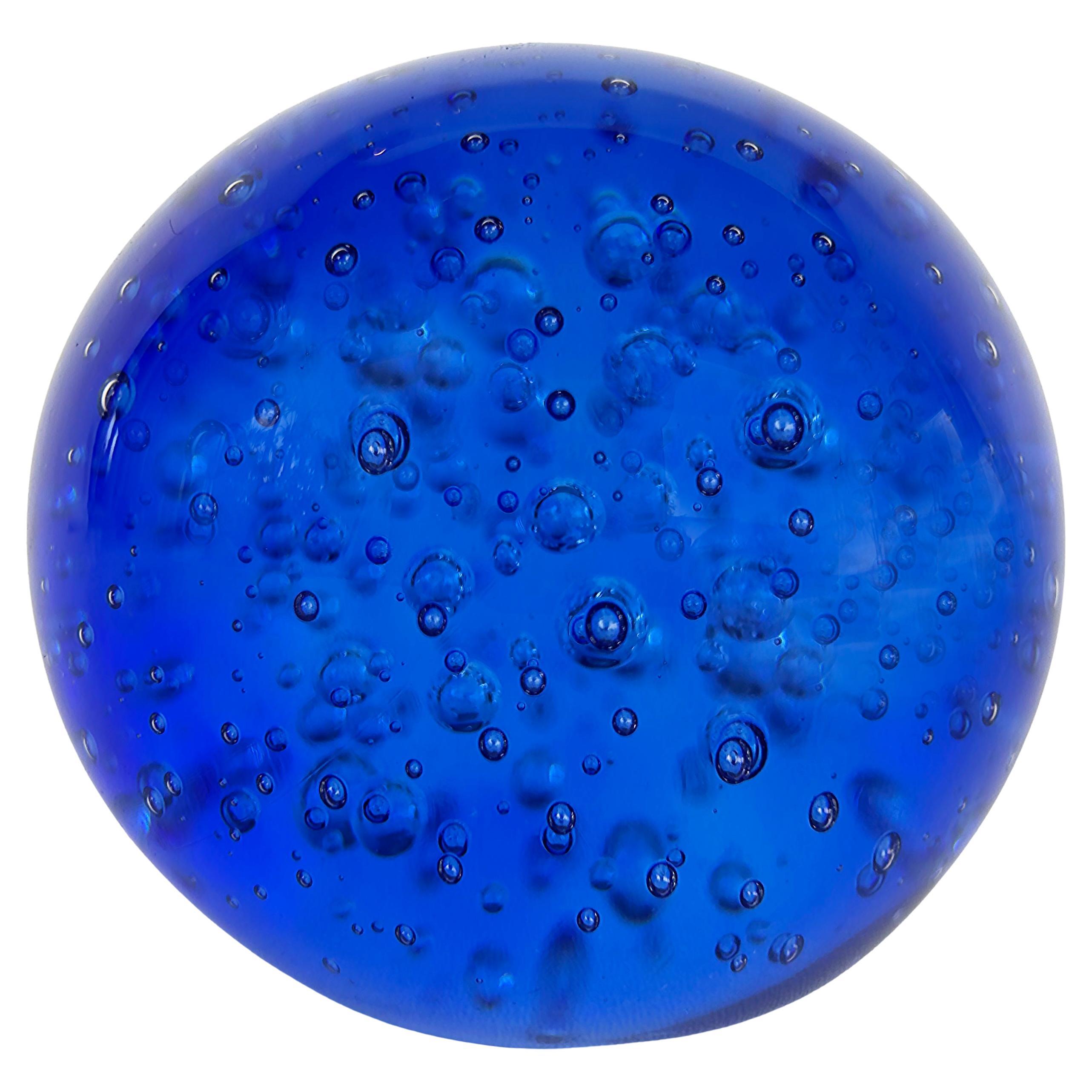 V. Nasson & Co. Bucalante Murano Glass Paperweight, Signed For Sale
