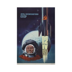 1973 Sowjetisches Plakat - "Tag der Kosmonautik UdSSR - 12. April 1961"