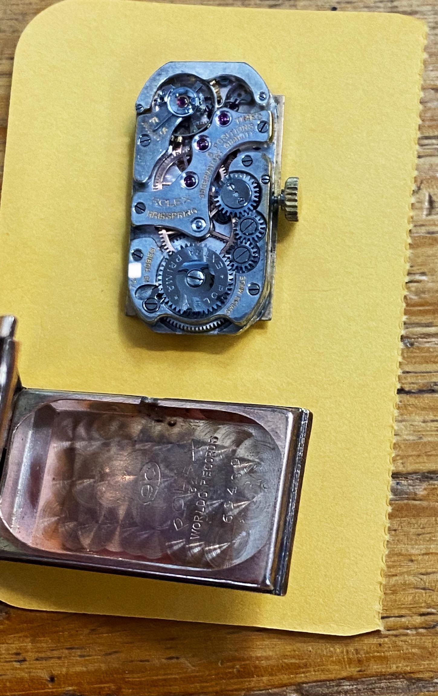 Men's V Rare Rolex Prince Art-Deco c1939 Observatory Grade Rose Gold “Doctors” Watch For Sale