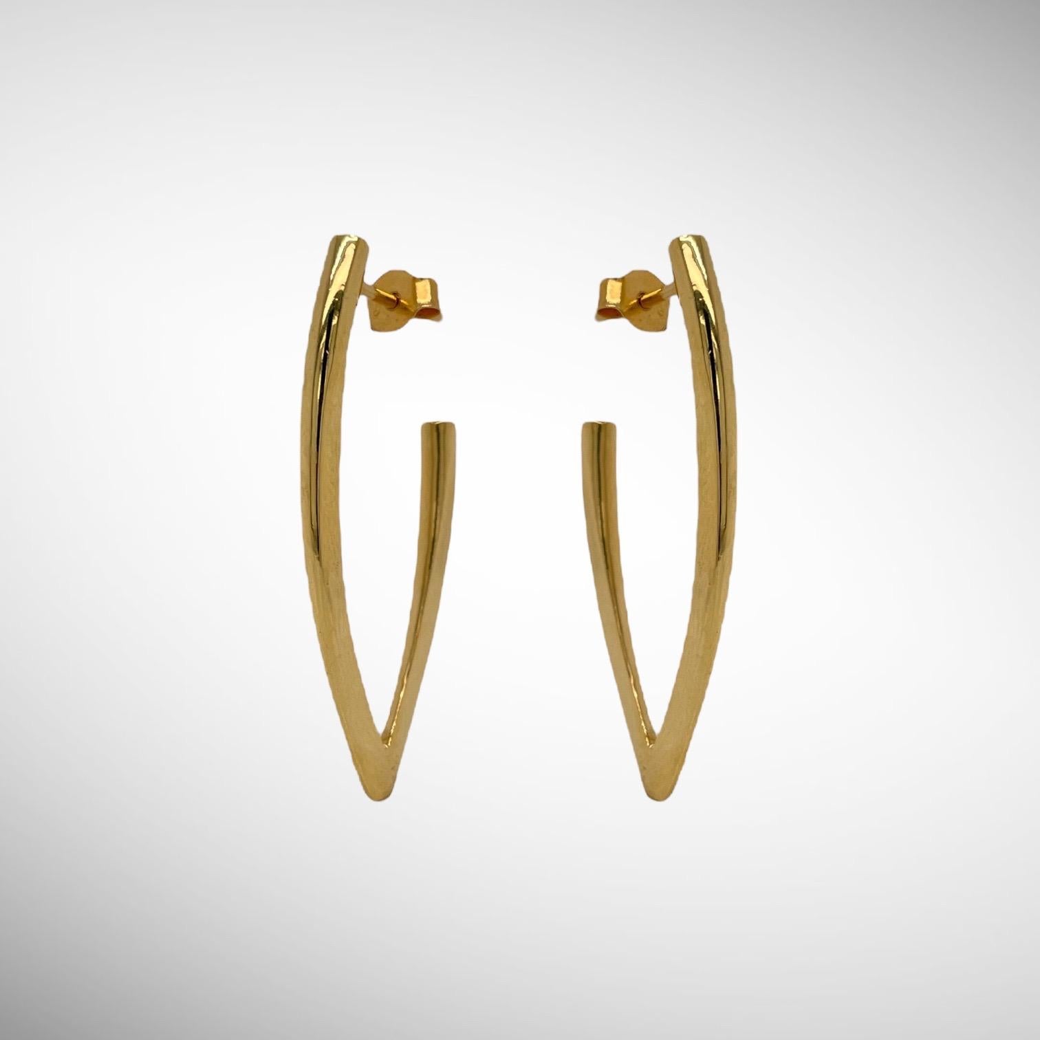 v shaped earrings