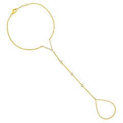 V Shine 26 Diamanten 14K Gelbgold Handkette