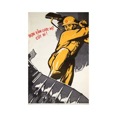 1965 original poster - Soviet international propaganda during the Vietnam War