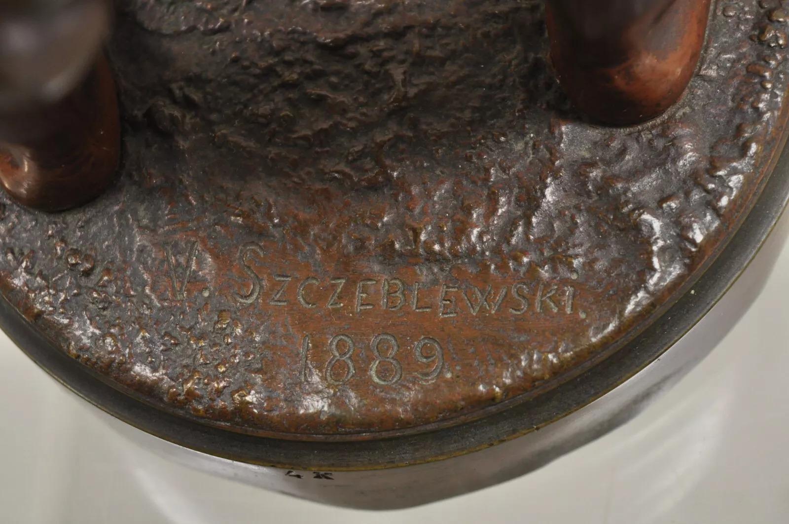 V. Statua di bronzo francese Szczeblewski 