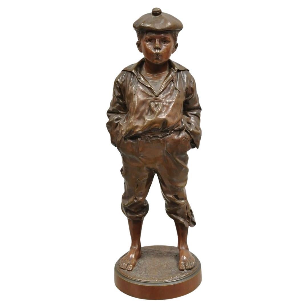 Statue française du garçon Whistler, Le Mousse Siffleur, V. Szczeblewski
