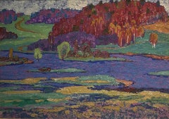 The red forest, V. Templin, Paint/panel, Expressionist